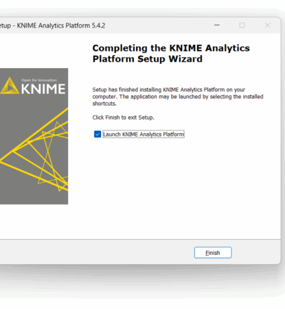 Instalação Windows Knime Analytics Platform - Final da Instalação